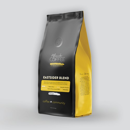 Black Coffee Bags Design by KimLathe