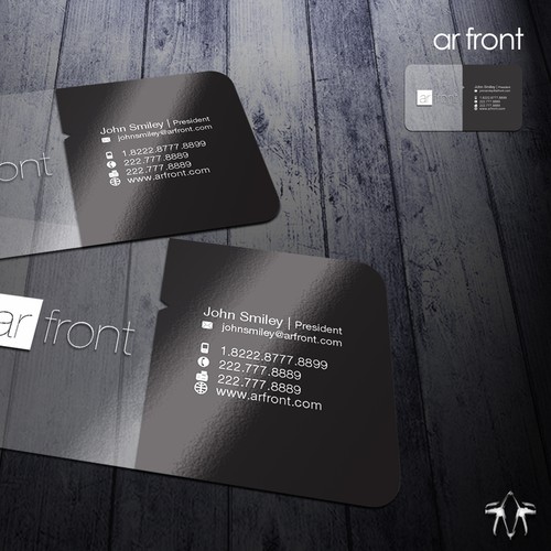Business card design for high tech company Design by sadzip