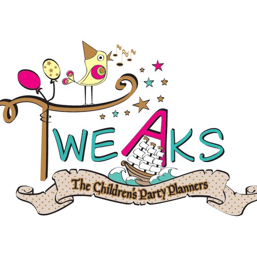 logo for Tweaks - The Children's Party Planners Design by piripal