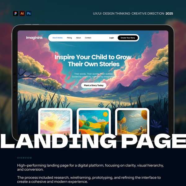 Creative Storytelling Landing Page