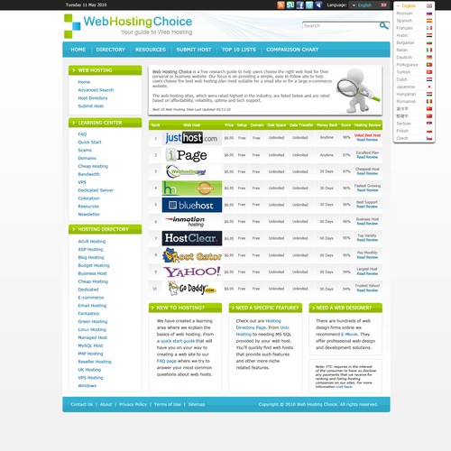 Redesign WebHostingChoice.com Design by Alison Makin