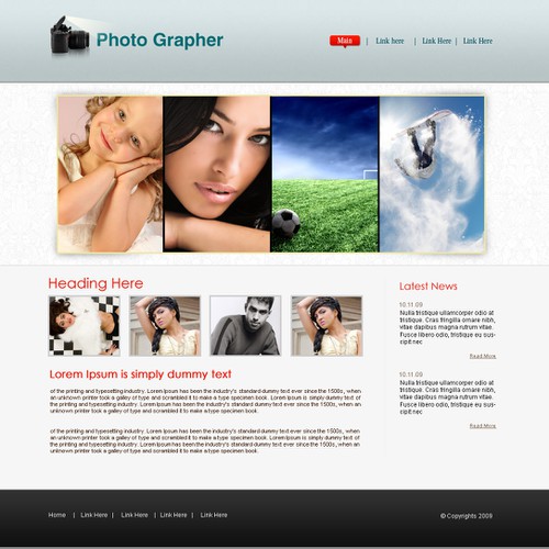 One page Website Templates Design by KhurramR