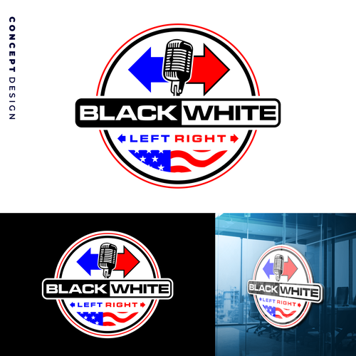 Need a simple, clever, but professional logo and text for our political podcast! Design by Grace's_Secret