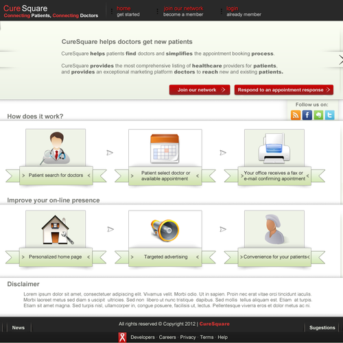 Create a website design for a  healthcare start-up  Ontwerp door Tudor A.