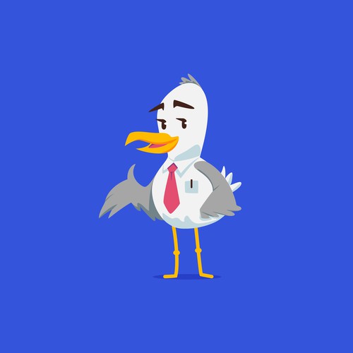 Diseño de We need a Seagull mascot de jaspeck