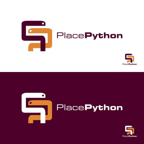 Logo for an educational and mentoring platform about the Python programming language Design by Ʌx