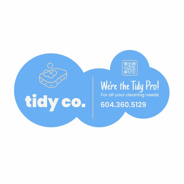 Decal advertising cleaning business to put on cars