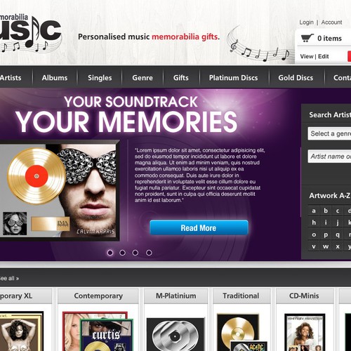 New banner ad wanted for Memorabilia 4 Music Design von samuele