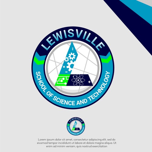 Lewisville SciTech Logo Design by davidfern