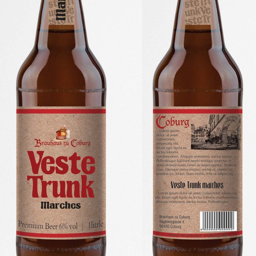 A beer label as symbol of the city of Coburg (Germany) / Wahrzeichen für Coburg! Design by neoflexdesign