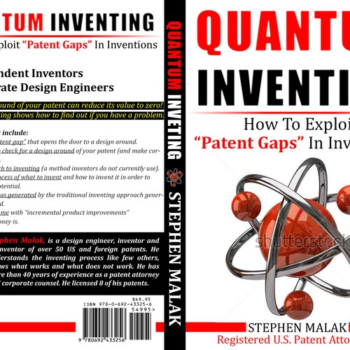 Create a creative cover image for Quantum Inventing a shocking new way to invent. Design by Tahia Sharif