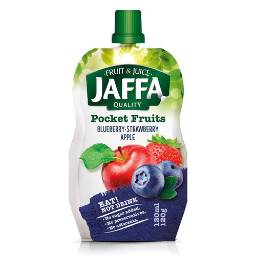 Diseño de Develop Concept Design for Jaffa "Fruit in Pocket" adults’ fruit and berry puree de lunar1