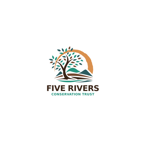 Inspiring logo for land conservation org – save farms and forests, protect clean water, and connect people to nature! Design by swgt