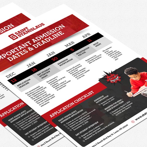 Design an eye-catching admission calendar flyer Design by Alphabet ♥