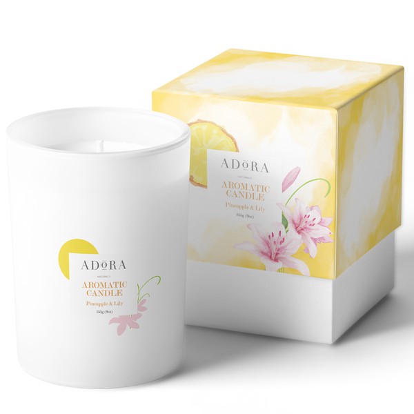 Watercolor design for aromatic candle