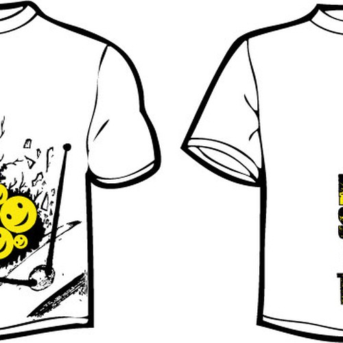 dj inspired t shirt design urban,edgy,music inspired, grunge Design por NAQSHDESIGNER