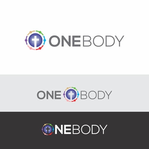 Design a logo for One Body Software showing inter-church community in the One Body of Christ. Design by InfaSignia™