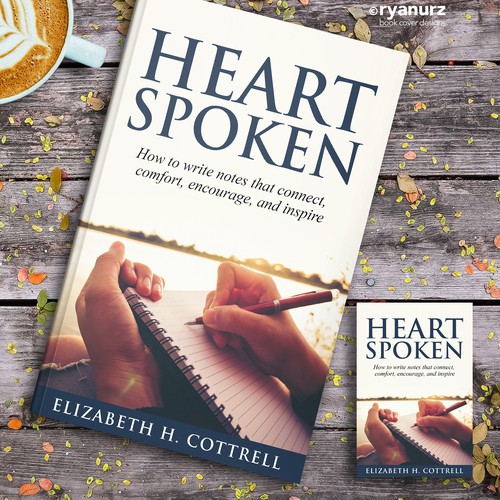 Heartwarming book cover to inspire the writing of heartspoken notes and letters Design by ryanurz