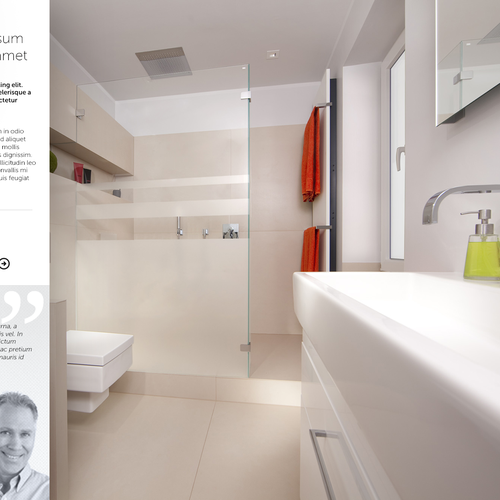 Gewinner des Wettbewerbs „HP für exklusive Badezimmer-Errichtung.“ in der Kategorie Webseiten-Design von portare