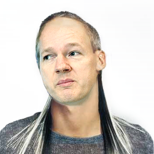 Design the next great hair style for Julian Assange (Wikileaks) Diseño de blazingcovers