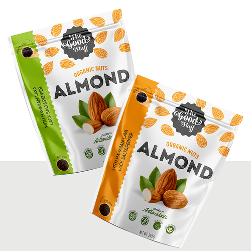 Design a standout packaging for a Nuts & Seeds Standee Pouch Ontwerp door kubrart