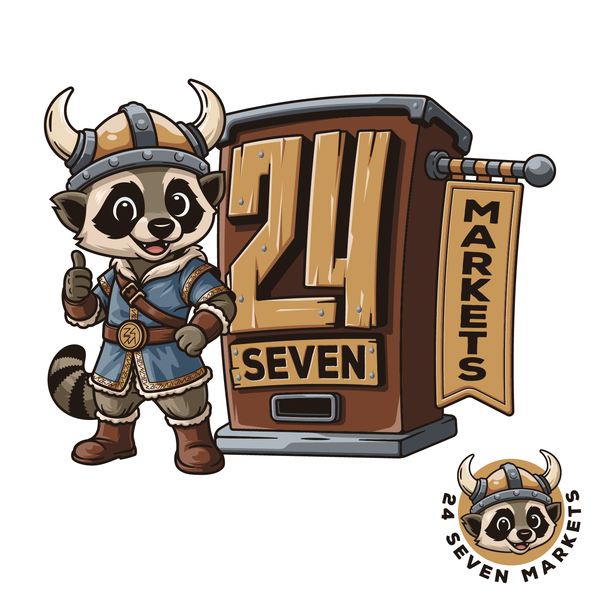 racoon viking Vending Machine logo