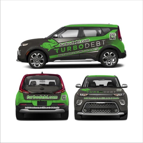 Kia Soul Car Wrap Design for Hot Fintech Startup Diseño de e^design