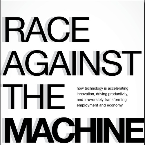 Create a cover for the book "Race Against the Machine" Réalisé par dreesus