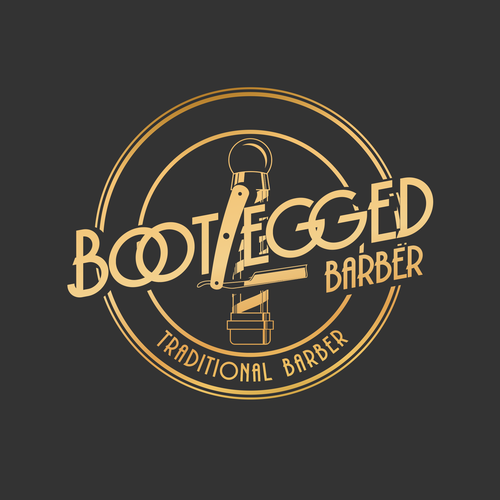 Traditional Barber shop logo Design by Luckykid
