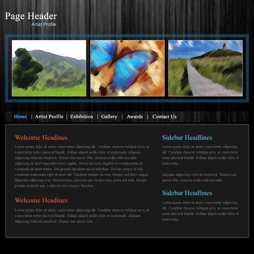 One page Website Templates Ontwerp door PradG