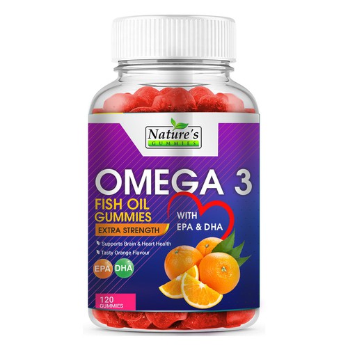 Design Tasty Omega 3 Fish Oil Gummies Design needed for Nature's Gummies di Hanisha P Patel