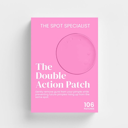 Pimple Patch PACKAGING to appeal to FEMALE BEAUTY user Design by bikourrvne