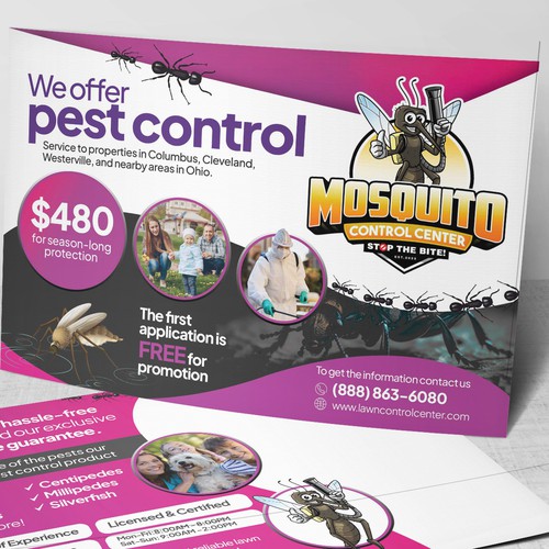 Designs | Looking for a powerful eye catching postcard for mosquito control company | Postcard ...