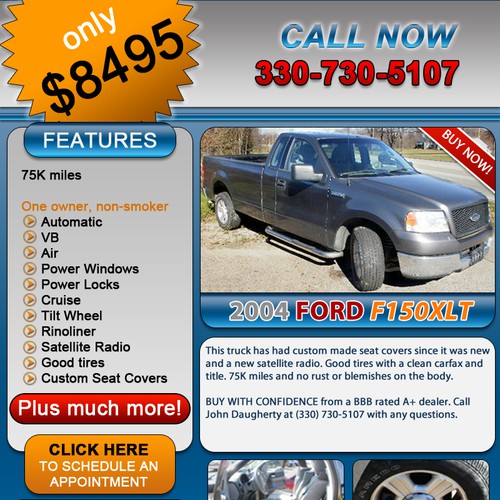 Template for Used Car Ad (PSD) Other Graphic Design contest
