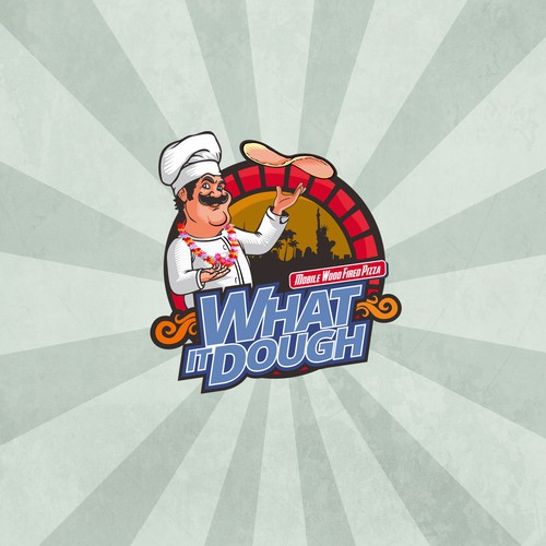 Hawaiian Wood Fired Pizza Logo Réalisé par dipomaster™