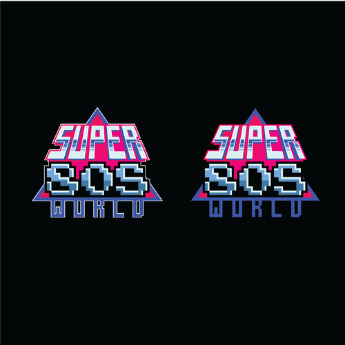 Create a totally bitchin' logo for our "Super 80s World" retro video game Diseño de Grifix