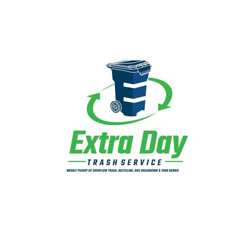 Trash Service Logo Design by bluelines15