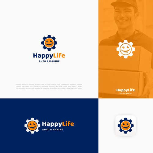 Diseño de Cool and Happy logo for an Auto and Marine company de Champious™