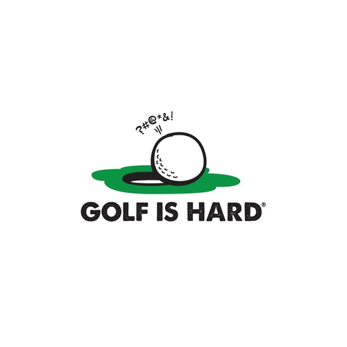Create a T-Shirt design for fun and unique shirts - catchy slogan - Golf is hard® Diseño de OrangeCrush