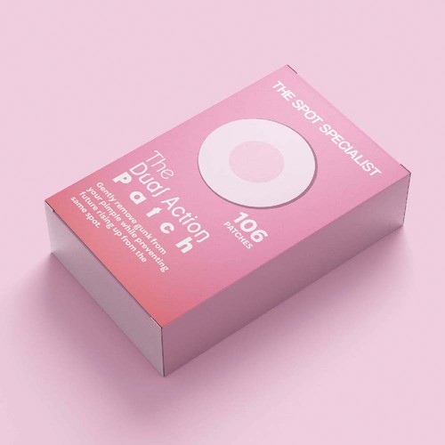 Pimple Patch PACKAGING to appeal to FEMALE BEAUTY user Design by 04kk graphics