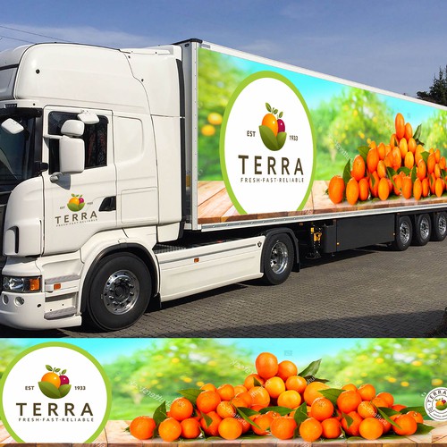 Truck wrap for fresh fruit and vegetable broker Car, truck or van