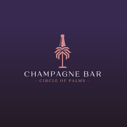 Luxury and modern Champagne Bar logo Design by RafaelErichsenStudio