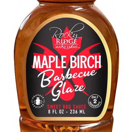 Vintage Label for Birch and Maple Syrup Barbecue Glaze Design by _fra_