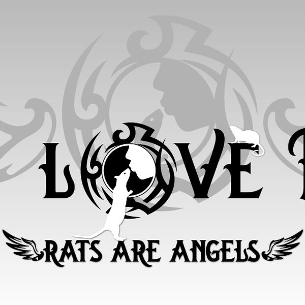 Banner for rat lovers and animal rights activists for t-shirt sale