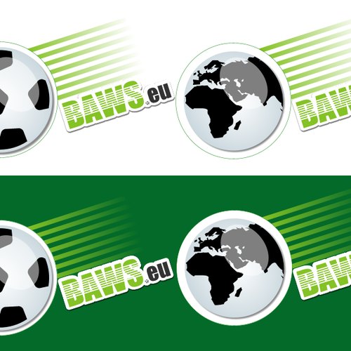 Global football (soccer) logo - baws.eu Design by EmLiam Designs