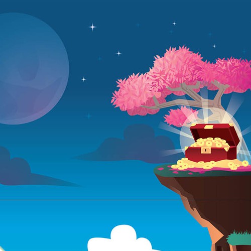 Create a fun vertical scroller background for an iPhone game - Mountain