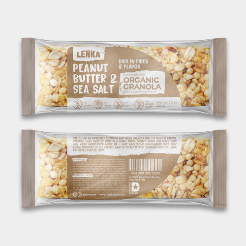 Craft Granola Bar Packaging for Millennials Design réalisé par Aysham Ismayil