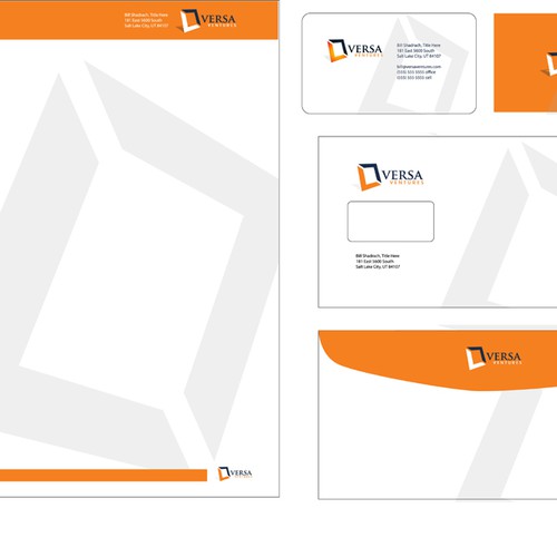 Versa Ventures business identity materials Diseño de wallsorim