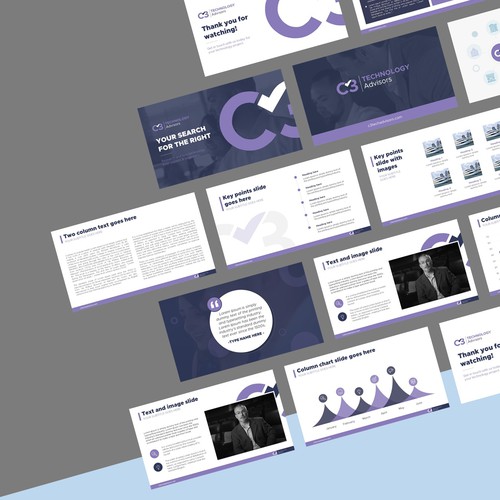 Design a Modern Techy PowerPoint Template Design by Leohoho