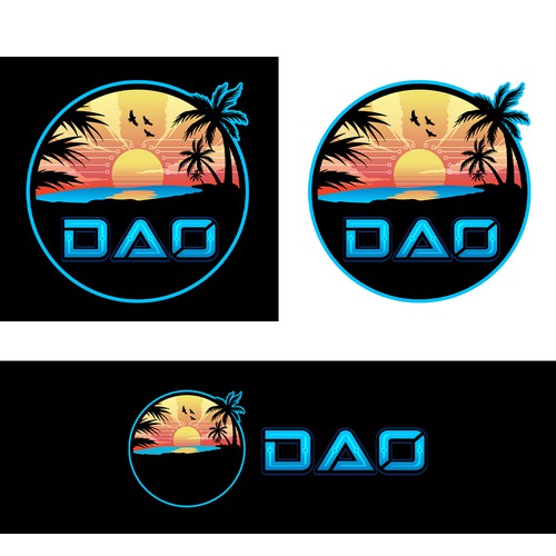 Logo — island DAO — let's buy an island — Ethereum blockchain デザイン by Dexterous™